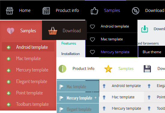 CSS3 Menu MAC Screenshot